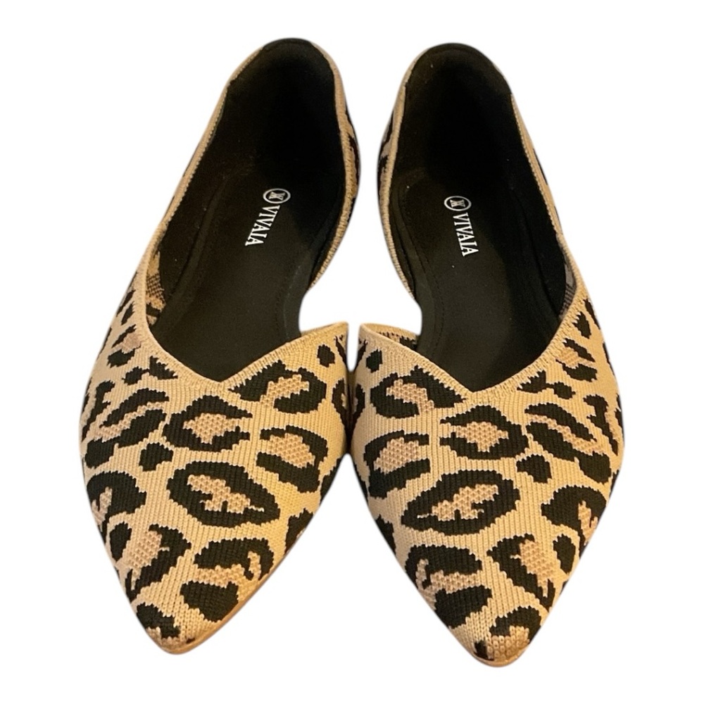 Women’s Vivaia animal print D’orsay flats, size 39.5